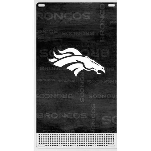 NFL Denver Broncos Black & White Xbox Series S Console Skin